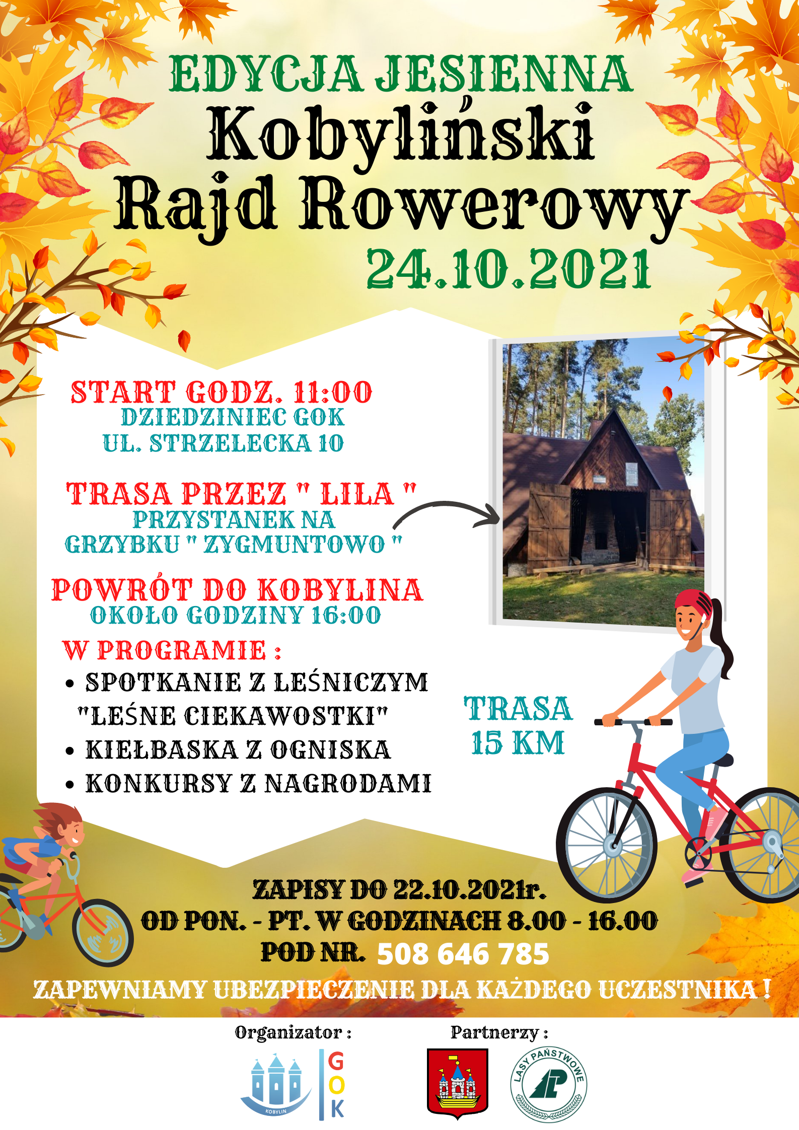 Edycja jesienna Kobyliński Rajd Rowerowy -24.10.2021