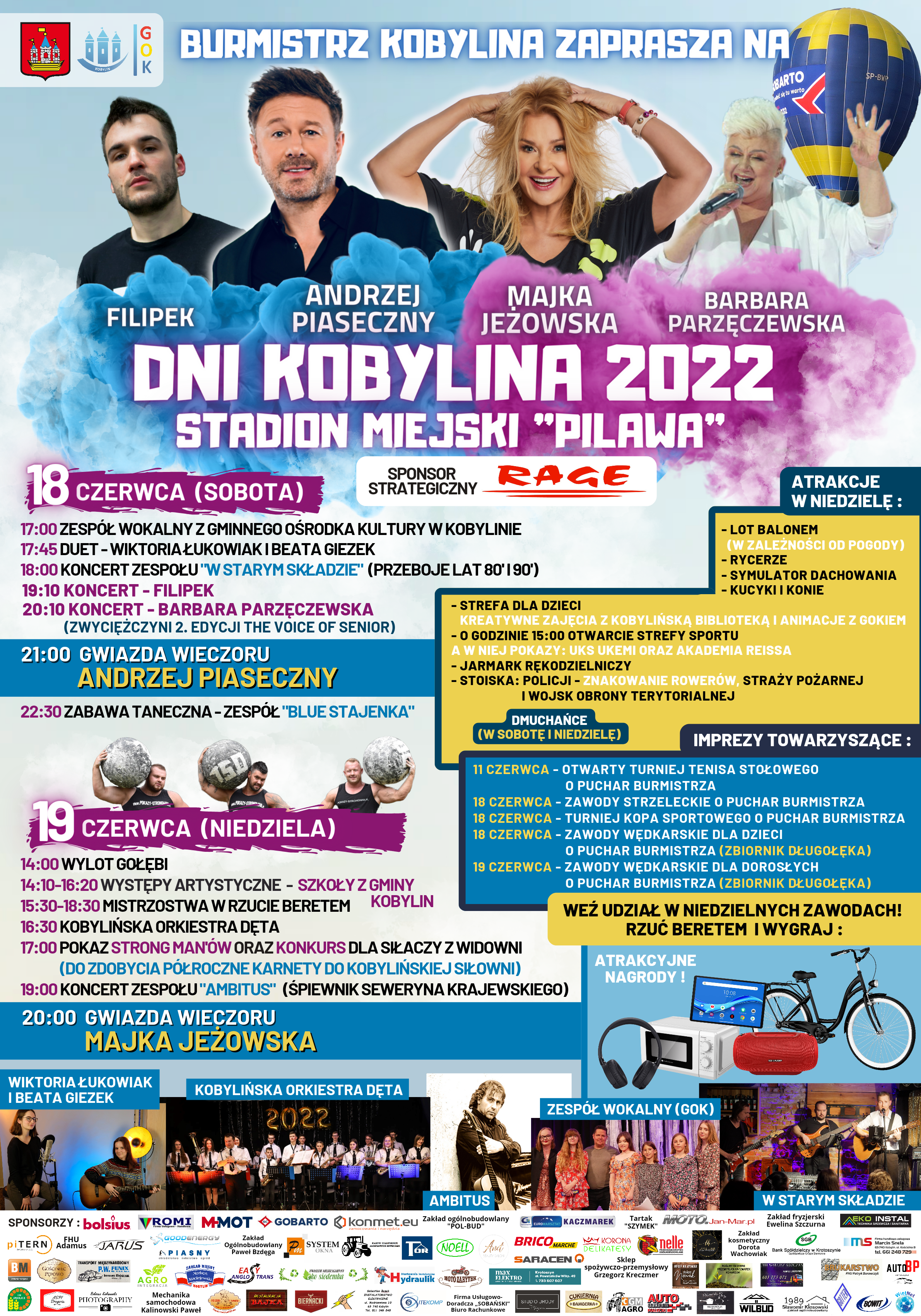 Plakat Dni Kobylina 2022 z progtamem