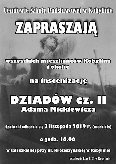 plakat - Dziady cz. II