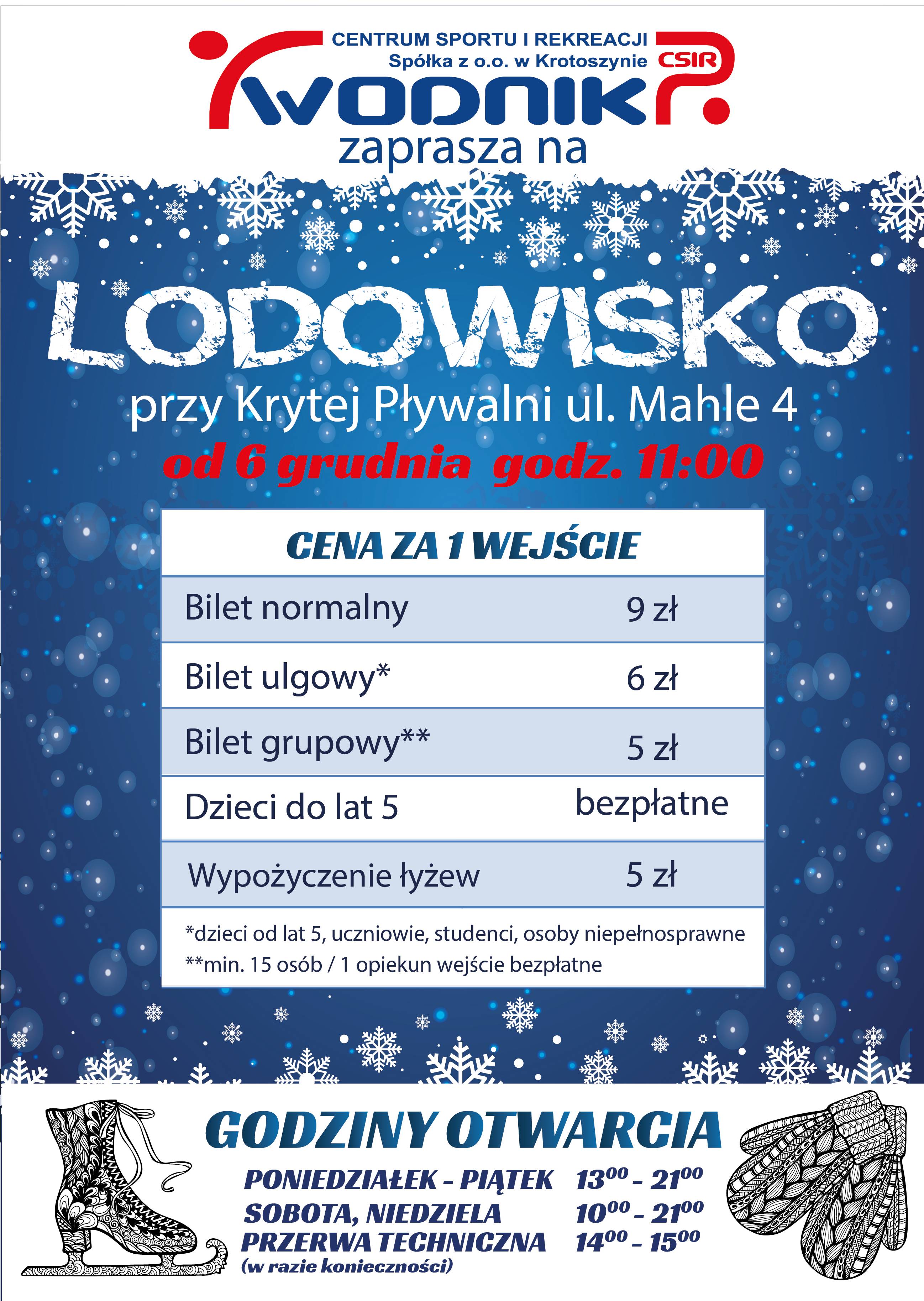 plakat - lodowisko