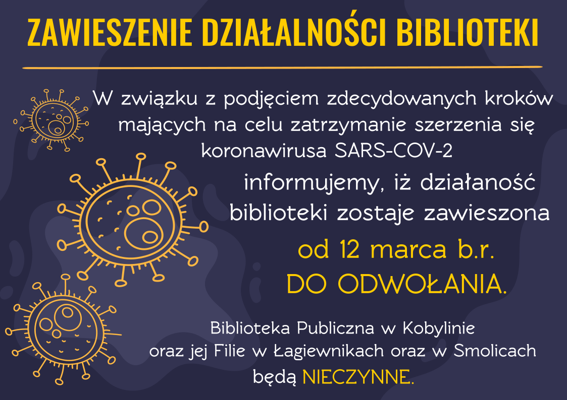 ZAWIESZENIE DZIAŁALNOŚCI BIBLIOTEKI