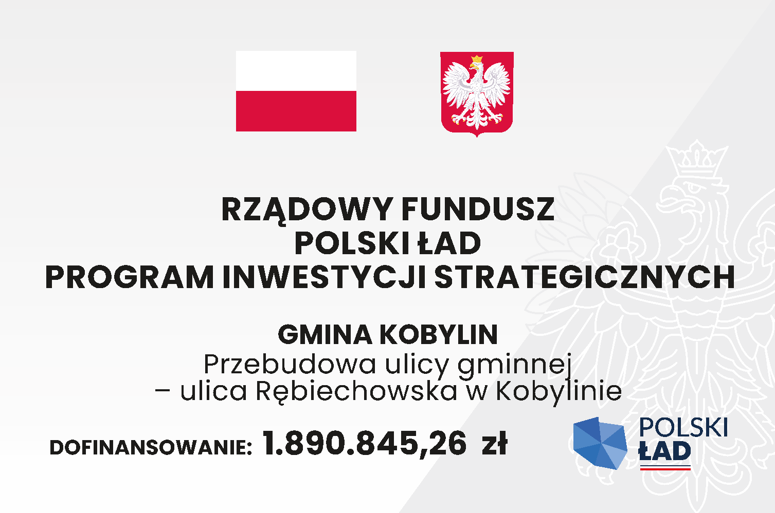Tablica informacyjna Polski Ład