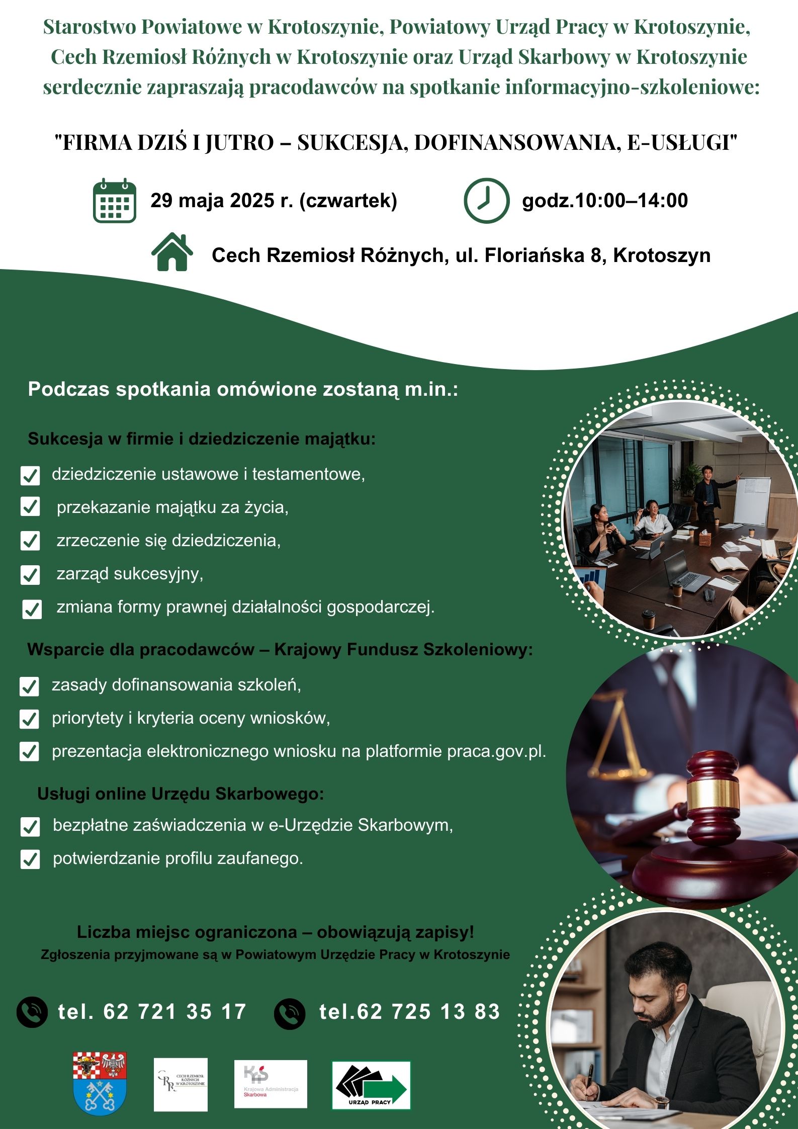 Plakat z informacją jak w treści