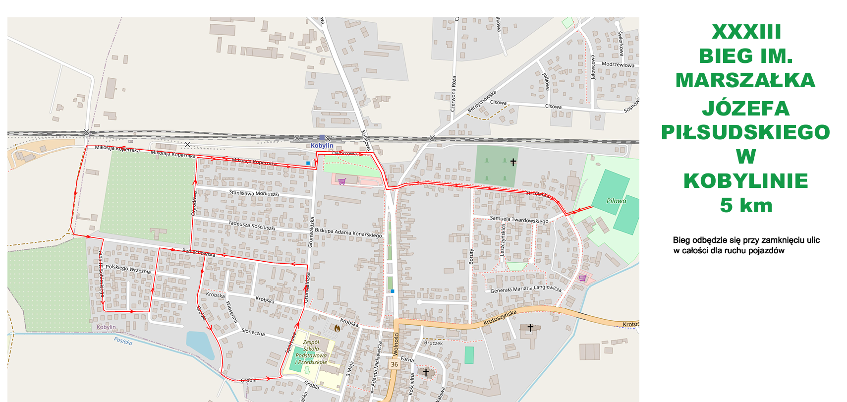 mapa biegu